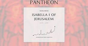 Isabella I of Jerusalem Biography - Queen of Jerusalem from 1190 to 1205