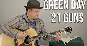Green Day 21 Guns Guitar Lesson + Tutorial