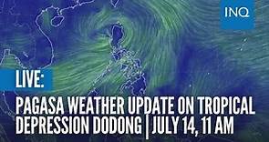 LIVE: Pagasa weather update on Tropical Depression Dodong | July 14, 11 AM