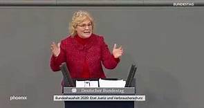 Christine Lambrecht (SPD) zum Etat Justiz und Verbraucherschutz am 28.11.19
