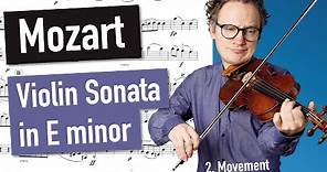 Mozart Violin Sonata in E minor 2. Movement | Violin Sheet Music | Playalong | Piano Accompaniment