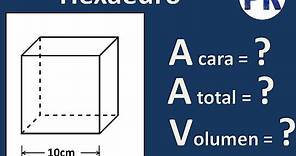 Hexaedro (cubo) | Área cara, Área total y Volumen.