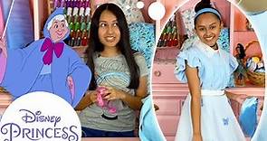 Transforming into Cinderella | DIY Halloween Costumes For Kids | Disney Princess