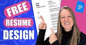 Free resume - template customisation with Google Docs