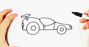 Cómo dibujar un Auto de Carreras paso a paso