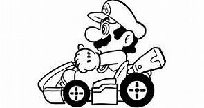 Como dibujar Mario Kart Mario Bros