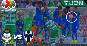 ¡BALONAZO! Descuentan a Celso Ortíz | Santos 2-3 Rayados | Liga Mx Apertura 22 -J1 | TUDN