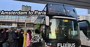How To Travel From Amsterdam to Paris by Flixbus || Winter 2023