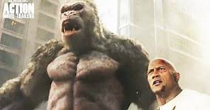 RAMPAGE | Dwayne Johnson teams up with a giant gorilla in new trailer