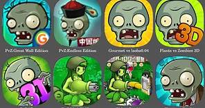 Plants vs Zombies 3D,PvZ: Endless Edition,PvZ:Great Wall Edition,Gourmet vs laoba0,PvZ Mod GirlPea