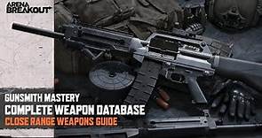 Close Range Weapons Guide | Arena Breakout Gunsmith Mastery