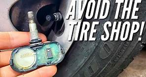 How To Replace TPMS (Tire Pressure Monitoring System) Sensors Without A Tire Machine.