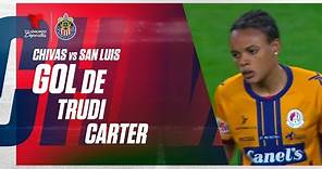 Goal Trudi Carter - Chivas Femenil vs San Luis Femenil 4-1 | Telemundo Deportes