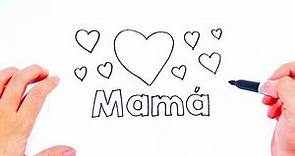 Como dibujar Te Quiero Mama | Dibujar TE QUIERO para Mamá
