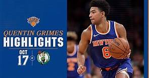 Quentin Grimes Drains 7 Three-Pointers VS Celtics