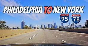Driving Philadelphia to New York City / real time road trip, interstate 95 , interstate 78 #driving
