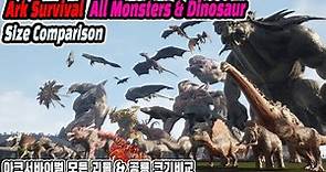 Ark All Monsters & Dinosaur Size Comparison