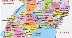 Uganda Map | HD Political Map of Uganda