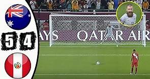 Penalty Shootout: Australia 5-4 Peru | Qatar 2022 World Cup Playoff | Andrew Redmayne Dancing Keeper