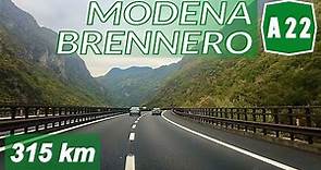 A22 | MODENA - BRENNERO | Autostrada del Brennero | Percorso completo*