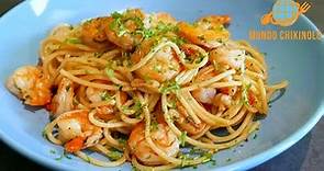 Espagueti con Camarones (COCINA FACIL Y PRACTICA) | Deliciosa receta de Espagueti