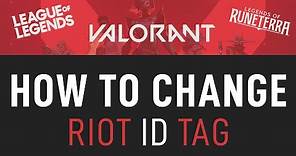 How To Change your Riot ID Tag | Valorant Name Change