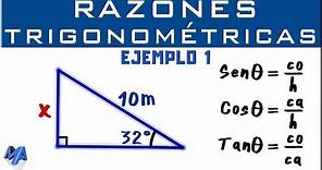 Razones Trigonométricas | Hallar un lado | Ejemplo 1