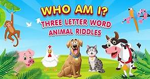 Animal Riddles for Kids: Guess the Three-Letter Word Animals