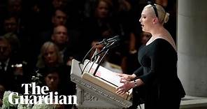 John McCain's daughter alludes to Trump in memorial speech
