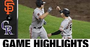 Giants put up 23 RUNS, Alex Dickerson hits 3 HRs in 23-5 win | Giants-Rockies Highlights 9/1/20