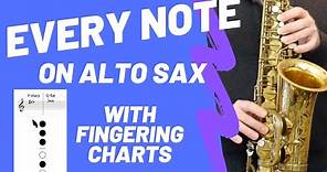 How to Play EVERY NOTE (Chromatic Scale) on Alto Sax - With Fingering Charts