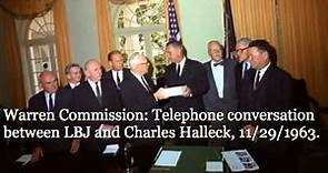 LBJ and Charles Halleck, 11/29/1963. 6:30P.
