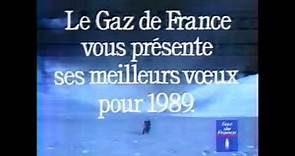 Publicité 1988 Gaz de France (Meilleurs Voeux 1989)