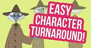 How To Draw A CHARACTER TURNAROUND Easily + Tips!