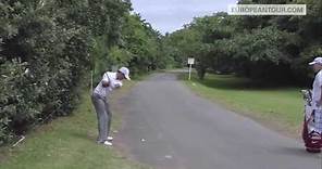 Amazing golf shot off a road - Charl Schwartzel
