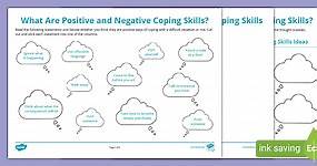 What Are Positive and Negative Coping Skills? Worksheet