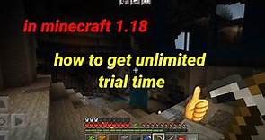 How to get unlimited trial time in MINECRAFT trial | In 1.18 #minecraft #minecrafttutorial