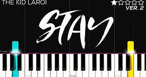 The Kid LAROI, Justin Bieber - Stay | EASY Piano Tutorial