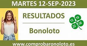 Resultado del sorteo Bonoloto del martes 12 de septiembre de 2023