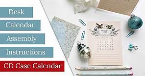 2021 Calendar Freebie Printable plus Assembly Instructions!