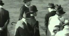 Neville Chamberlain meets German Chancellor Adolf Hitler