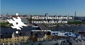 Master's programme in Changing Education | University of Helsinki
