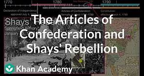 The Articles of Confederation and Shays' Rebellion