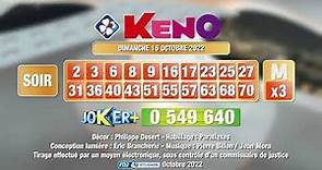 Tirage du soir Keno® du 16 octobre 2022 - Résultat officiel - FDJ