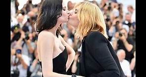 Emmanuelle Seignier and Eva Green lesbian Kiss Cannes 2017