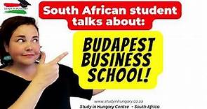 Study in Hungary - Budapest Business School: interview with South African student