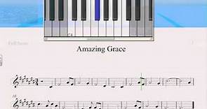 How to play Amazing Grace using black notes of keyboard