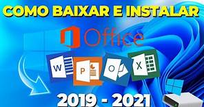 Como Baixar e Instalar Microsoft Office 2019 ou 2021 no Windows 10 e 11 - MÉTODO OFICIAL e de GRAÇA