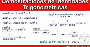 Identidades trigonométricas básicas + 10 ejercicios resueltos (demostraciones)