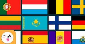 Las banderas de Europa para niños - Geografía para niños